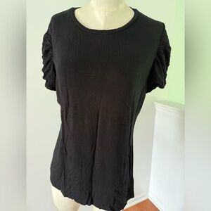 Elie Tahari Black Short Sleeve Top